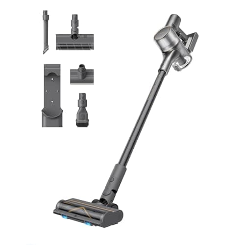 DREAME R20 Cordless Vacuum Cleaner with Dual Brush Head, Smart Stick Vacuum for Home, 190AW Powerful Suction, Up to 90 Mins, Blue Lights, Lightweight for Hard Floor, Carpet, Pet Hair