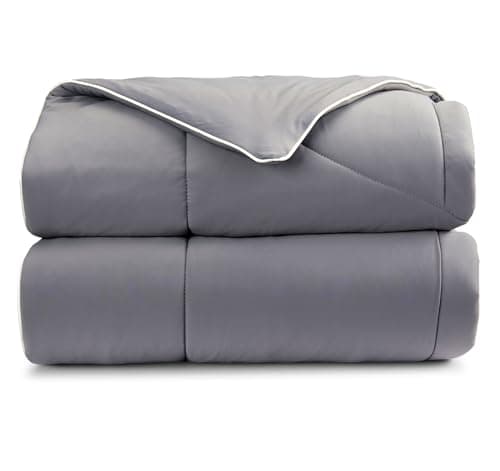 Springtree Home Luxury Viscose from Bamboo Blanket & Comforter | Viscose from Bamboo Twin Size Blanket- 60" x 90" | Cooling Blanket & Comforter | Breathable & Lightweight | Twin - Titanium Grey