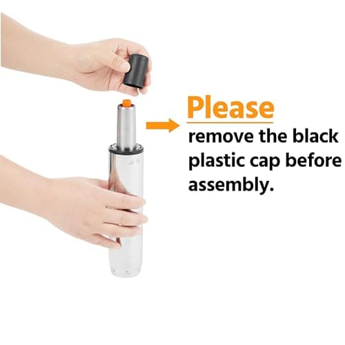 Yaheetech Mid Back PU Leather Armless Desk Office Chair, Modern Vanity Chair with Rolling Wheels, Metal Base Black 6