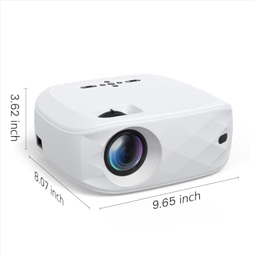 HAPPRUN Projector, Projector with WiFi and Bluetooth, [One Step Mirroring]Projector for Phones, 12000L Native 1080P Portable Projector with Screen, Outdoor Movie Projector for Smartphone/HDMI/TV Stick 8