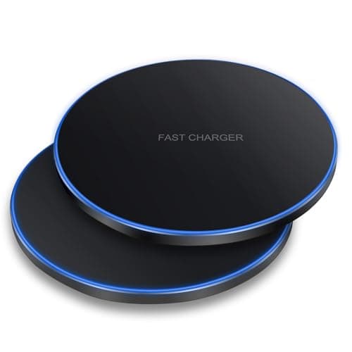 Wireless Charger,[2 Pack] Fast 20W Wireless Charging Pad/Mat Compatible with Samsung Galaxy S24/S24+/S24 Ultra /S23/S22/S21/S20/S10,for Google Pixel 8/7/6,LG,for iPhone(Black)