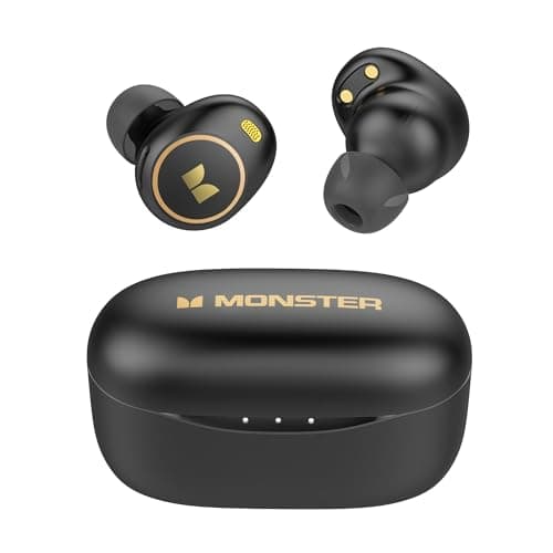 Monster Wireless Earbuds, Bluetooth 5.3 in-Ear Headphones with Charging Case, Stereo Earphones Deep Bass Sound, 32HPlaytime, Touch Control, Type-C Fast Charging