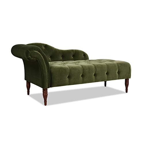 Jennifer Taylor Samuel Tufted Chaise Lounge (Olive Green Performance Velvet) 5