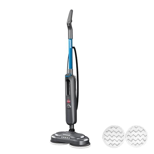 BISSELL Spinwave SmartSteam All-in-One Scrubbing and Sanitizing Electric Hard Floor Mop w/LED Headlights & Swivel Steering 3897A