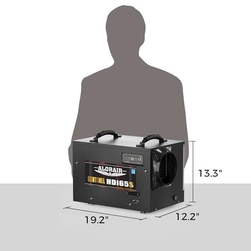 ALORAIR 120 PPD Commercial Dehumidifiers with Pump and Hose, Crawl Space Basement dehumidifier, Industry Water Damage Unit, Compact, Portable, Auto Defrost, Memory Starting 7