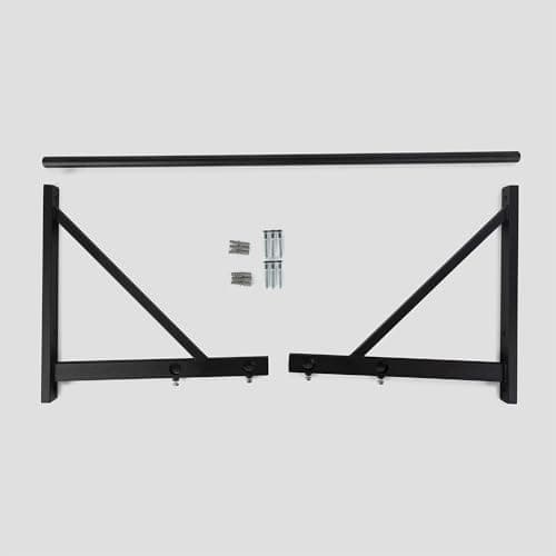 Titan Fitness Adjustable Depth 52" Wall Mounted Pull Up Bar, 14" or 22" From Wall, Rated 400 LB, Home or Garage Gym Chin Up Workout Training Station, Upper Body Workout 7