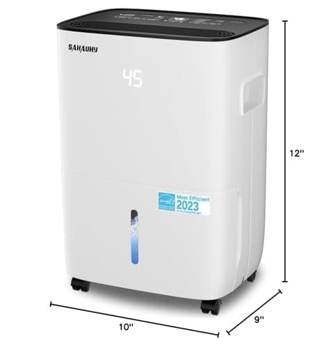 SAHAUHY 120 Pints ENERGY STAR Dehumidifier for Home Bedroom Garage Basement Stockroom and Large Room Spaces up to 6,200 Sq. Ft with Drain Hose and Water Tank 8