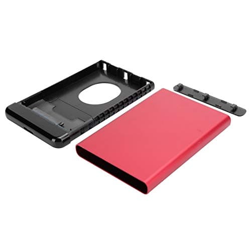 Qiilu External Hard Drive 4Tb 2Tb External Hard Drive Aluminum Alloy Mobile Hard Disk Box Usb3.0 Portable 2.5In Ssd Sata Aluminum Alloy Enclosure 8Tb (Red)(Not The Hard Drive) 7