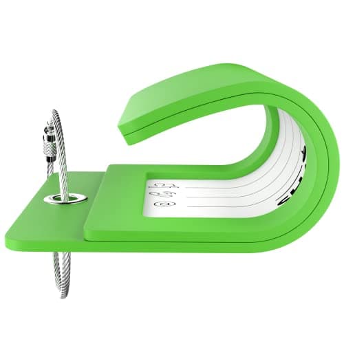 Shacke Luggage Tag Initial – Fully Bendable Tag w/Stainless Steel Loop (Letter G) 5