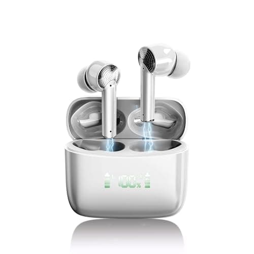 Ivrydas Bluetooth Earbuds - Ear Buds Wireless Bluetooth - True Wireless Noise Cancelling Earphones - Up to 151h Standby time - Earphones for Laptops, Tablets, Mobile Phones - Grey