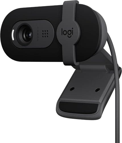 Logitech Brio 101 Full HD 1080p Webcam Made for Meetings and Works for Streaming — Auto-Light Balance, Built-in Mic, Privacy Shutter, USB-A, for Microsoft Teams, Google Meet, Zoom - Black (Renewed)