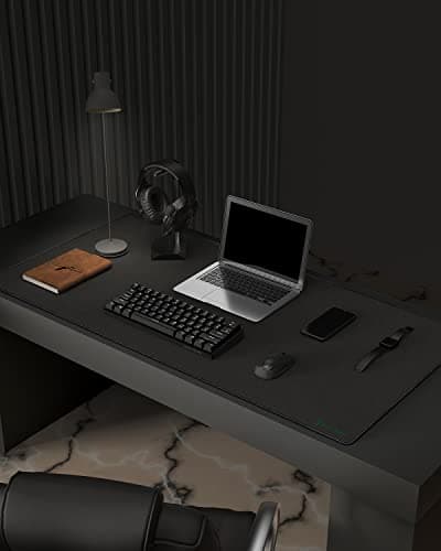 Black Shark Gaming Mouse Pad Desk Mat 47.2” x 23.6”, Oversized Large Mouse Pad, Non-Slip Mousepad, Super-Thick with Special-Textured Surface, Anti-Fray Stitched Edges, Desk Pad Manta P4 8