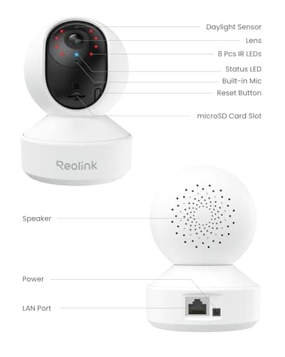 REOLINK E1 Pro 3K PT Wi-Fi Indoor Camera for Baby & Pet Monitoring, Auto Tracking, 5MP Night Vision Enhanced by F1.6 Aperture, Person/Pet/Baby Crying Detection, 2.4/5GHz Wi-Fi, Two-Way Audio 9
