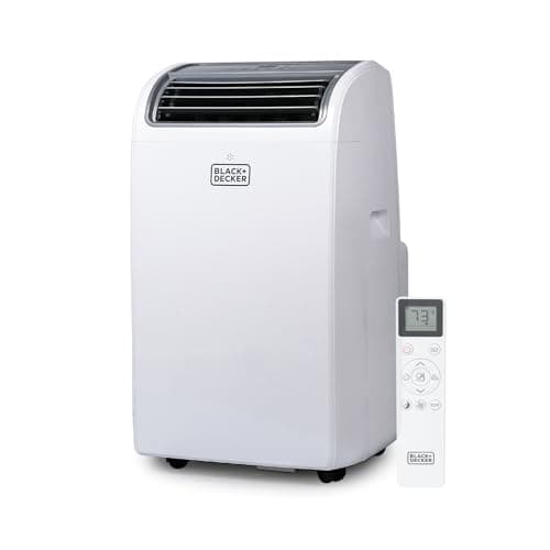BLACK+DECKER Smart Portable Air Conditioner, 14,000 BTU for Rooms up to 700 Sq. Ft., Smart Portable AC with Follow Me Remote and Window Kit, BPACT14WT, White