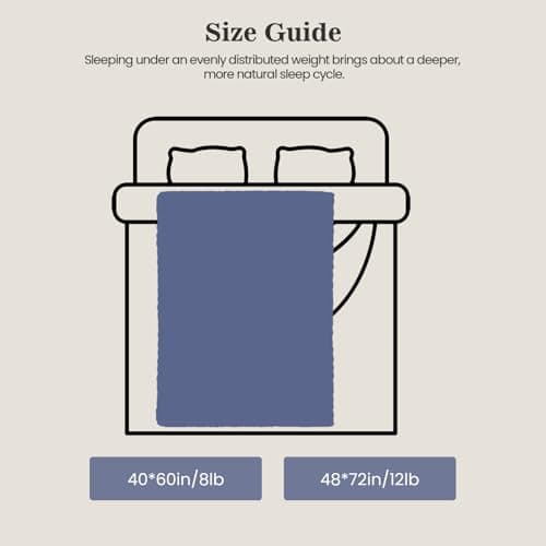 Goodhipi Hand-Knit Weighted Blanket for Adults, Chunky Knit Blanket,Cooling,Breathable,Sustainable,Machine Washable,Organic Cotton,Easter Gifts for Women Birthday Gifts(Blue,40"*60",8lbs) 6