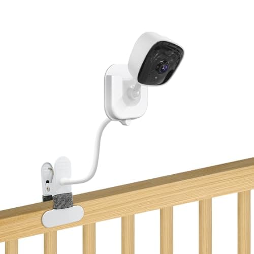 2 Pack Baby Monitor Mount for Tapo Indoor Security Camera C100/C101/C110/C111 Flexible Long Gooseneck Arm, Baby Camera Holder Stand No Drilling Easy Installation (The camera monitor is not included)