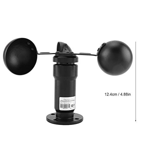 Wind Speed Sensor, Pulse Signal Output Aluminum Alloyed Wind Speed Sensor Anemometer 5