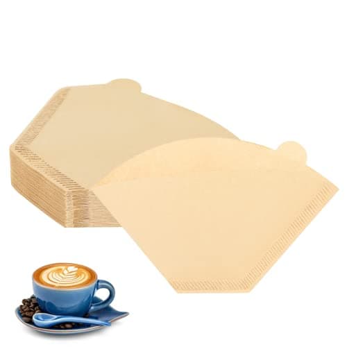 Hogurity Coffee Filters 2, 100 Count Disposable #2 Cone Coffee Filter Unbleached Natural Coffee Filters 2 Cone Paper for Pour Over Coffer Makers/Coffee Dripper Cones(2-6 Cups)