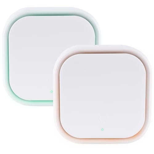 2 Pack Negative Ion Air Purifier With Night Light,Air Ionizers for Home Quiet and Portable Plug in Air Purifier for Bedroom Pet Toilet Kitchen and Office(2)