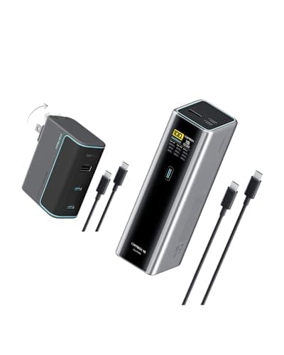 CUKTECH 15 Ultra 140W 20000mAh Power Bank+ 100W USB C 3-Port Charger Combo, Multi-Device Fast Charging, Portable Laptop Charger for MacBook Pro/Air, iPhone 16/15/Pro, Samsung Galaxy, Pixel, and More