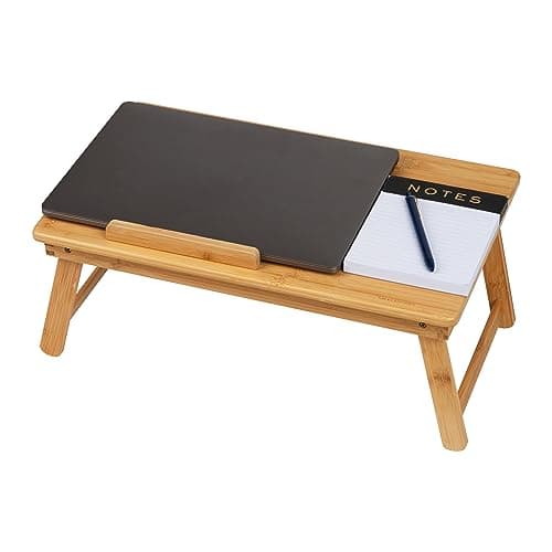 Mind Reader Lap Desk, Laptop Stand with Folding Legs for Bed Dorm Room and Home Office, Rayon From Bamboo, Brown 5