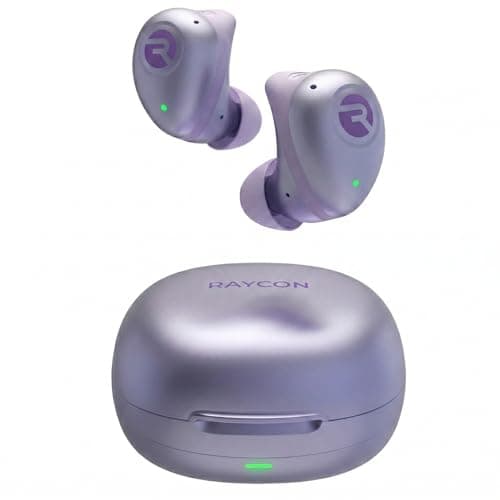 Raycon Fitness Bluetooth Wireless Earbuds + Microphone with Active Noise Canceling, Sweat & Water-Resistant Earphones, Running Headphones, Ear Buds Wireless Bluetooth 56 Hours Playtime (Purple)