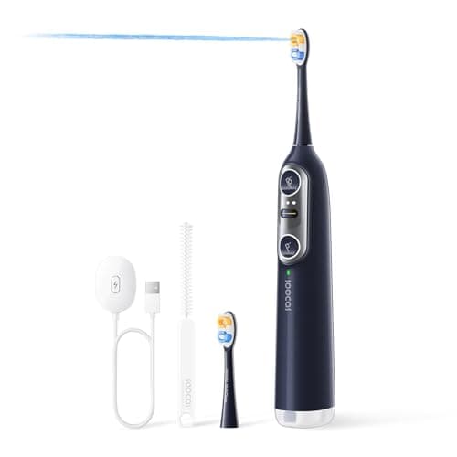 Soocas NEOS II - Electric Toothbrush with Water Flosser, Sonic Electric Toothbrush for Adults, Cordless Water Flosser for Travel, Portable Oral Irrigator, Up to 100% Plaque Removal, Dark Violet