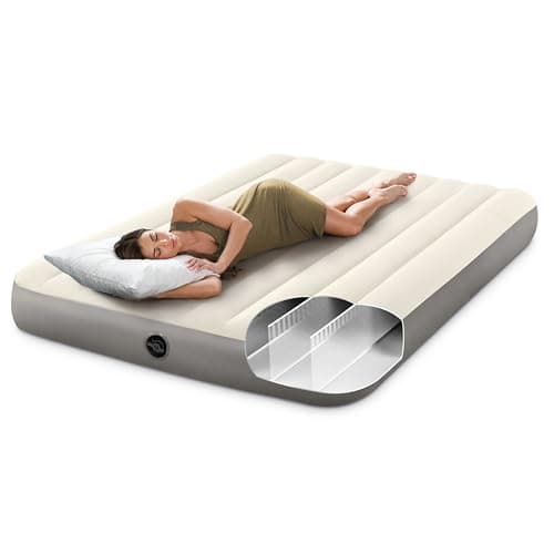 Intex 64103E Dura-Beam Standard Single-High Air Mattress: Fiber-Tech - Queen Size - 10in Bed Height - 600lb Weight Capacity - Pump Sold Separately 9