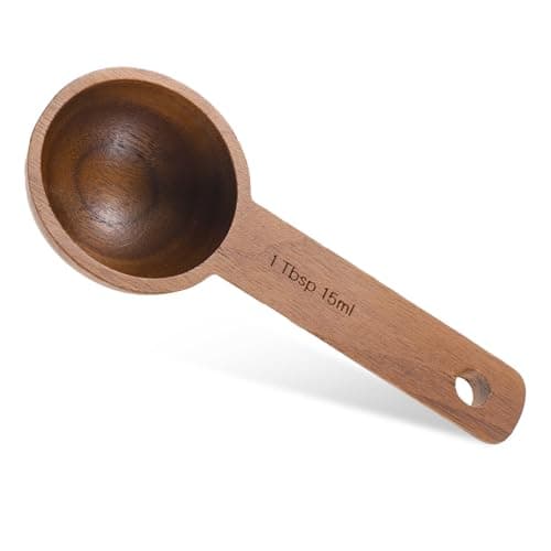 Walnut Wooden Coffee Scoop for Jars, Coffee Scoop for Ground Coffe Handmade Tablespoon Measuring Spoon for Coffe Beans Tea Spices 15ml 1 Tablespoon Home Kitchen Accessories for Jars and Containers