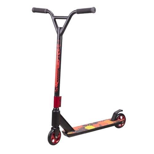 MEE GOO Pro Freestyle Stunt Scooter Trick Scooter Lightweight Alloy Deck with Aluminum Alloy Wheel Frame Bearing Up to 220 LB for Intermediate and Beginner Skate Park ABEC-10 Bearings (Red) 8