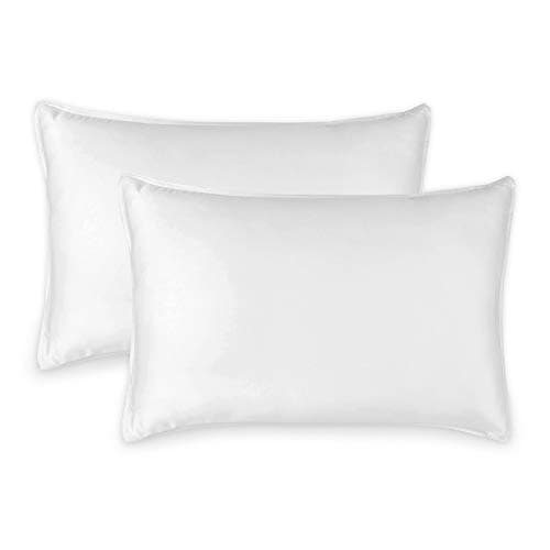 Queen Pillowcases by Pure Bamboo, Genuine 100% Organic Viscose Derived from Bamboo, Luxuriously Soft & Cooling, Double Stitching, Envelope Closure (2 Queen Pillowcases, White)