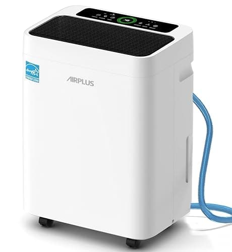 5,000 Sq.Ft Energy Star Dehumidifier For Basement,80 Pints Quiet Dehumidifiers For Home,Large Room, Bedroom With Drain Hose, 1.35 Gallon Water Tank,Smart Humidity Control & Display,4 Operation Modes