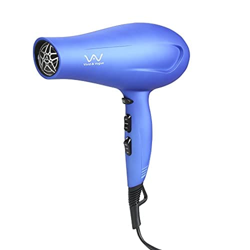 Salon Professional Negative Ionic Blow Dryer Hair Dryer 1875W High-Power Ceramic Hair Blower (Blue) 6