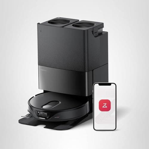 roborock Qrevo Slim Robot Vacuum and Mop Combo, 8.2cm Ultra-Slim, 3D Sensing Tech, Advanced Obstacle Recognition, Powerful Suction, FlexiArm Side Brush & Mop, Auto Mop Washing & Drying, Self-Emptying 10