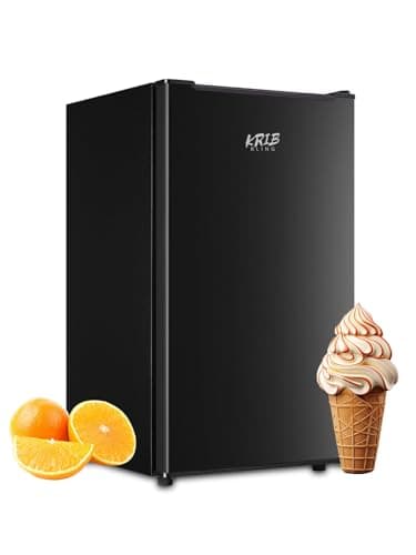 3.0 Cu.ft Freezer 3 Gears Temperature Control Upright Freezer Compact Mini Freezer with Removable Shelves for Bedroom, Office, Dorm, Black