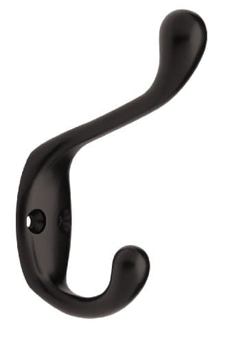 Liberty B42302Q-FB-C5 3-Inch Heavy Duty Coat and Hat Hook, Flat Black