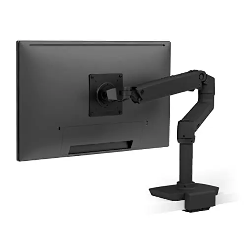 Ergotron – LX Single Monitor Arm, VESA Desk Mount – for Monitors Up to 34 Inches, 7 to 25 lbs – Low Profile Clamp, Matte Black