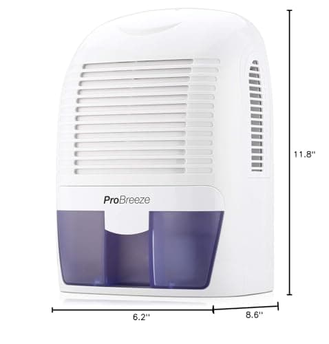 Pro Breeze Electric Mini Dehumidifier, 2200 Cubic Feet (250 sq ft), Compact and Portable for High Humidity in Home, Kitchen, Bedroom, Basement, Caravan, Office, Garage 10
