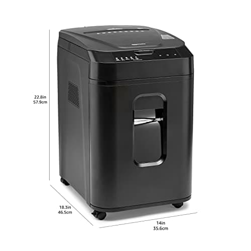 Amazon Basics 150 Sheet Autofeed Micro Cut Paper Credit Card Shredder for Security, Black 9