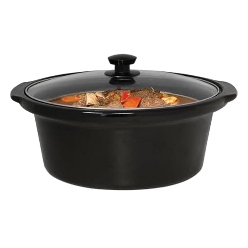 West Bend Slow Cooker 6-Quart Manual Crockery Style with Dishwasher Safe Oval Ceramic Crockpot and Glass Lid Two Temperature Settings Plus Keep Warm, 330-Watts, Silver 8