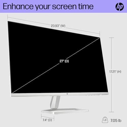 HP Series 5 27 inch FHD Monitor, Full HD Display (1920 x 1080), IPS panel, 99% sRGB, 1500:1 contrast ratio, 300 nits, Eye Ease, 527sw (2024) (Renewed) 6