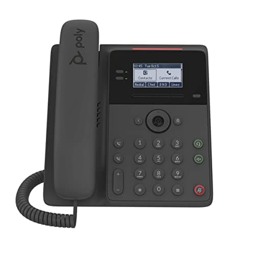 Poly - Edge B20 IP Desk Phone, PoE (Polycom) - Open SIP - Connect to 8 Lines, Contacts - Acoustic Fence Technology - RJ9 and 3.5mm Headset Ports – Illuminated Keys Where You Need Them (Renewed)