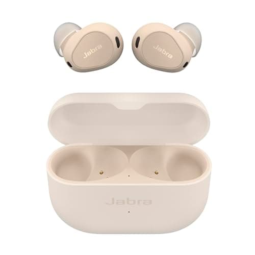 Jabra Elite 10 True Wireless Bluetooth Earbuds – Advanced Active Noise Cancelling with Dolby Atmos Surround Sound, All-Day Comfort, Multipoint, Crystal-Clear Calls – Cream