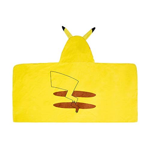 Pokemon Pikachu Bath and Beach Soft Cotton Terry Hooded Towel Wrap, 24" x 50", (Officially Licensed Product) by Franco