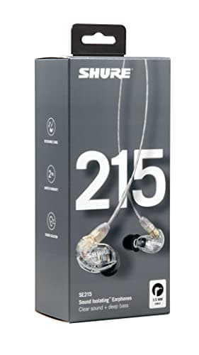 Shure SE215 PRO Wired Earbuds, Professional Sound Isolating Earphones with Clear Sound and Deep Bass, Single Dynamic MicroDriver, Secure In-Ear Design, Includes Carrying Case and Ear Tip Kit, Clear (SE215-CL) 7