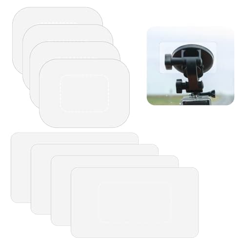 8Pcs Dashcam Windshield Sticker Electrostatic Film Transparent Sticker to Prevent Scratching and Falling, Durable and Reusable Dash Cam Stickers for Mounting Dash Cam 7