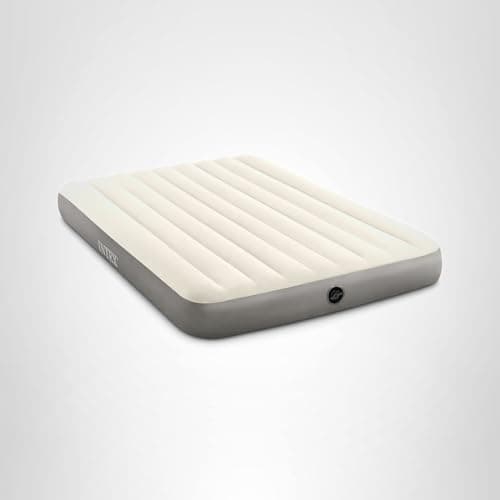 Intex 64103E Dura-Beam Standard Single-High Air Mattress: Fiber-Tech - Queen Size - 10in Bed Height - 600lb Weight Capacity - Pump Sold Separately 10