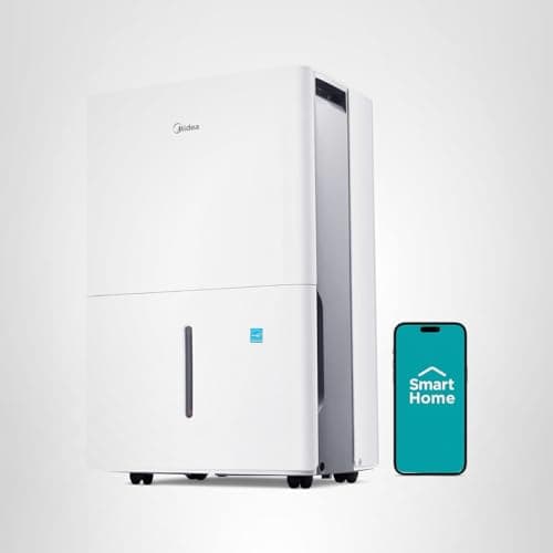 Midea 4,500 Sq. Ft.Dehumidifier for Basement, With Reusable Air Filter 50 Pint - Ideal For Basements, Large & Medium Sized Rooms, And Bathrooms (White) 9