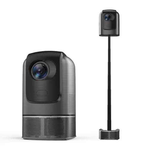 Unitedtime Projector Native 1080p Support 4K with Integrated Stand WiFi and Bluetooth 12000 Lumens for Home Theater Support HDMI, USB, PC, TV Box, (TS1 Grey)