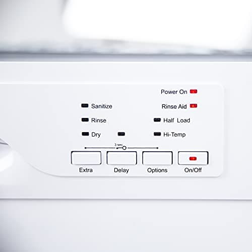 Avanti Dishwasher 24-Inch Built In with 3 Wash Options and Automatic Cycles, Stainless Steel Construction with Electronic Control LED Display, Low Noise Rating, 57 dB, White 6